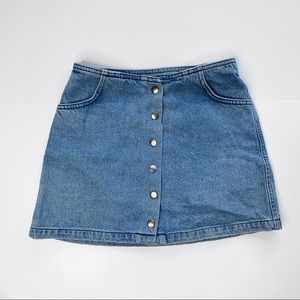 TopShop | Moto Denim Button Jean Skirt